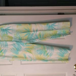 Talbot's palm cropped beachy pants